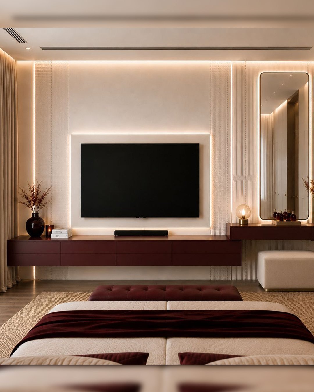Burgundy Master Suite