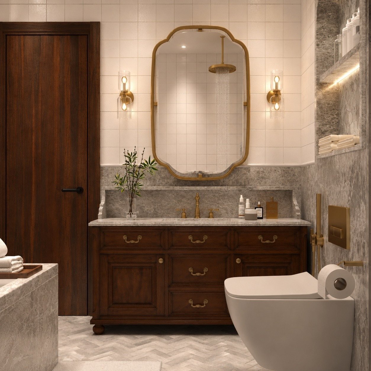 Classic Marble Bathroom